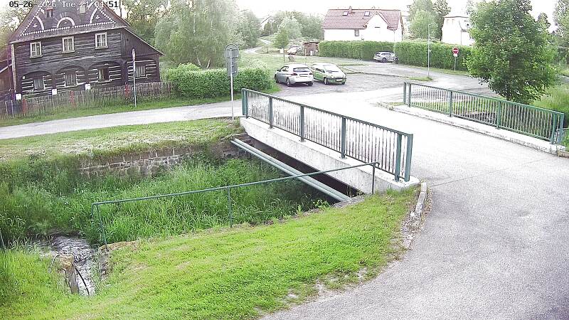Aktuální stav hladiny potoka Bystrá