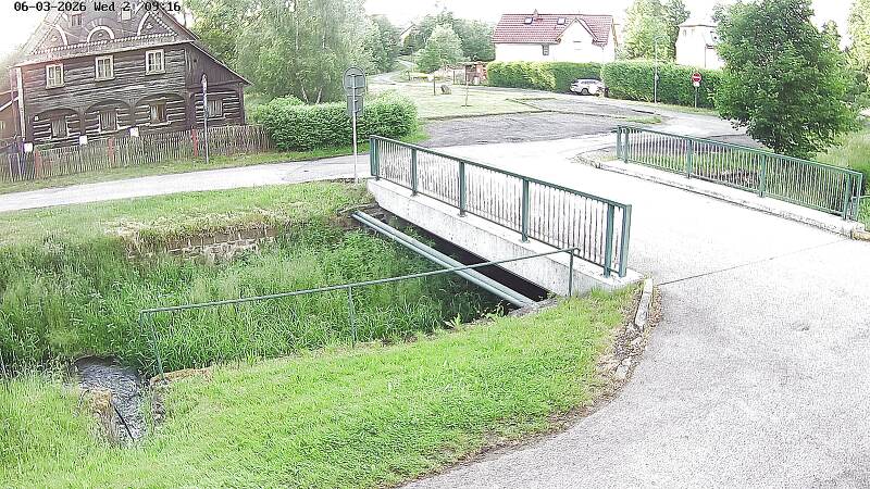 Aktuální stav hladiny potoka Bystrá