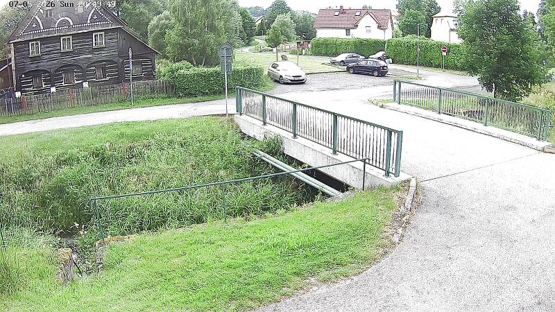 Aktuální stav hladiny potoka Bystrá