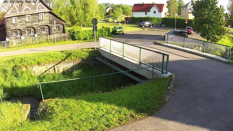 Aktuální stav hladiny potoka Bystrá